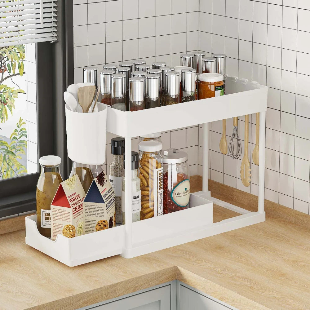 2-Tier Sliding Under-Sink Organizer